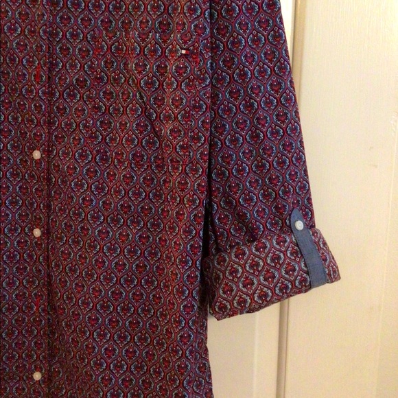 Tommy Hilfiger Cotton Print Button-Down Shirt - Picture 3 of 5